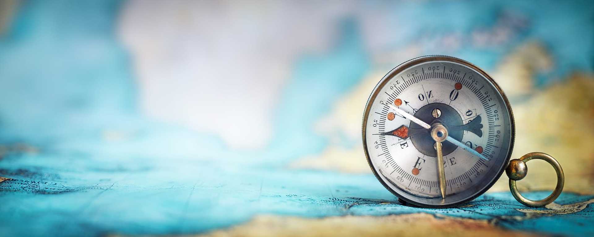 Compass and map