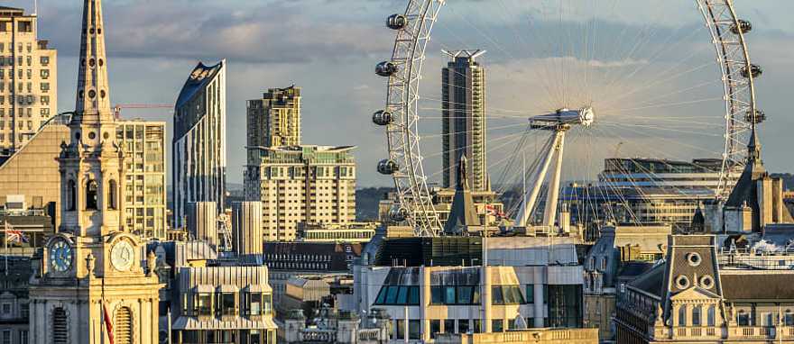 Cityscape and London Eye, England Cityscape and London Eye, England