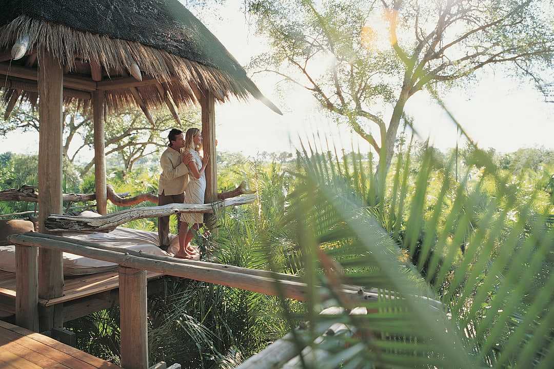 Couple at a luxury resort in Botswana.