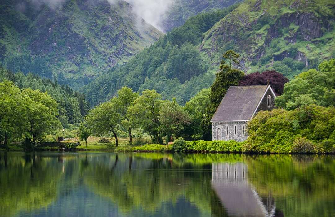 The St Finbarr's Oratory at Gougane Barra, County Cork, Ireland. The St Finbarr's Oratory at Gougane Barra, County Cork, Ireland.