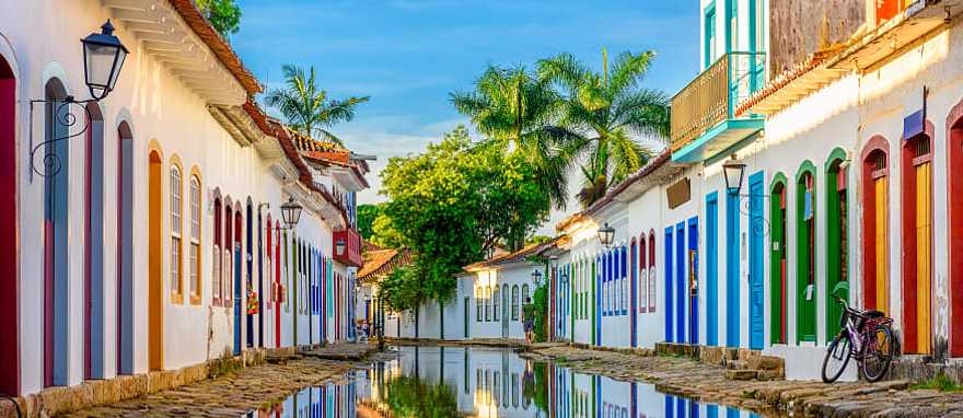 Colorful street in the historical center of Paraty, Brazil Colorful street in the historical center of Paraty, Brazil