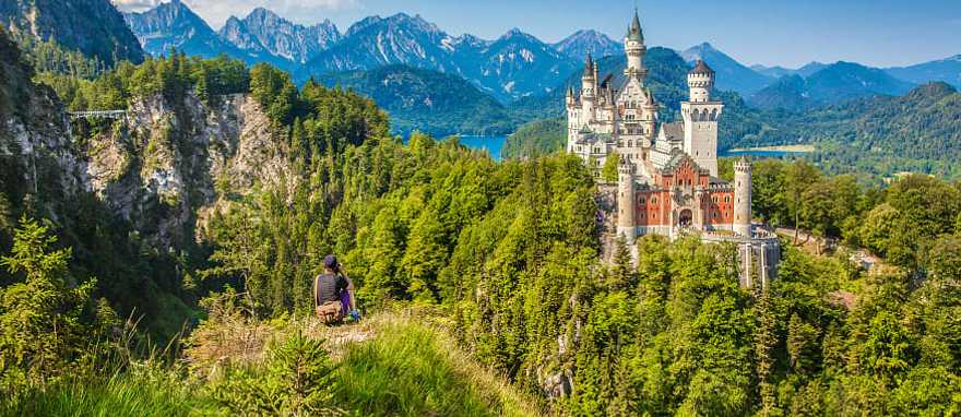 View of the famous Neuschwanstein Castle, Fussen, Germany View of the famous Neuschwanstein Castle, Fussen, Germany