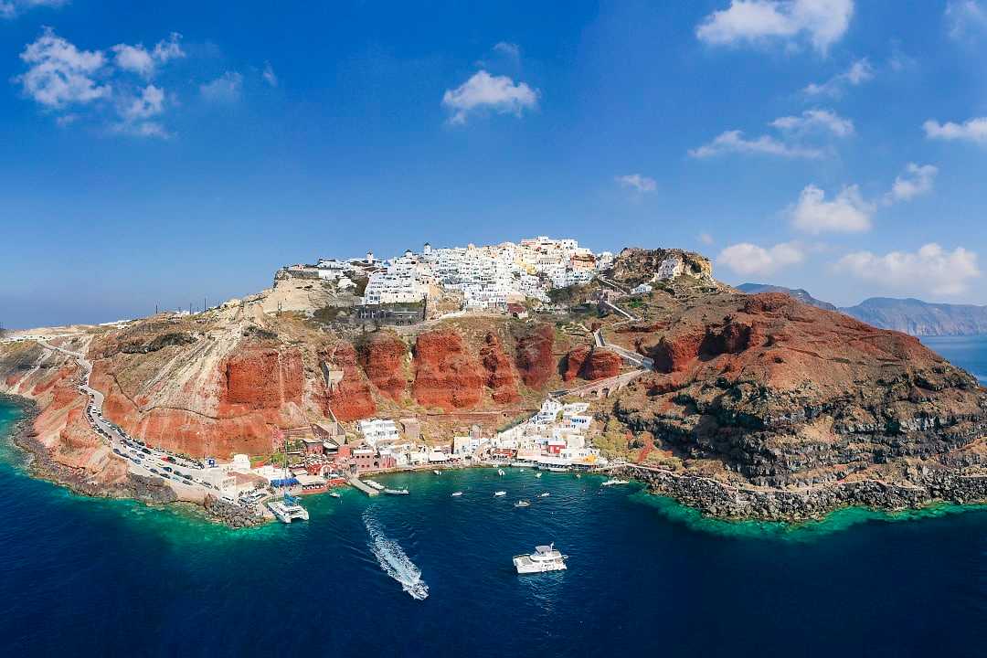 Coast of Crete island in Greece. Beautiful Mediterranean Sea view