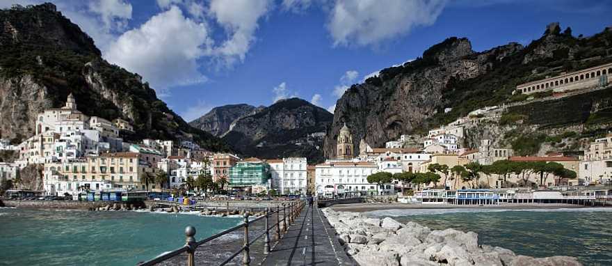 Walking path on the rocks, Amalfi Coast, Italy Walking path on the rocks, Amalfi Coast, Italy