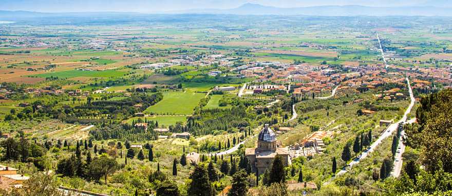 Panoramic view of the Val Di Chiana in Tuscany, Italy. Panoramic view of the Val Di Chiana in Tuscany, Italy.