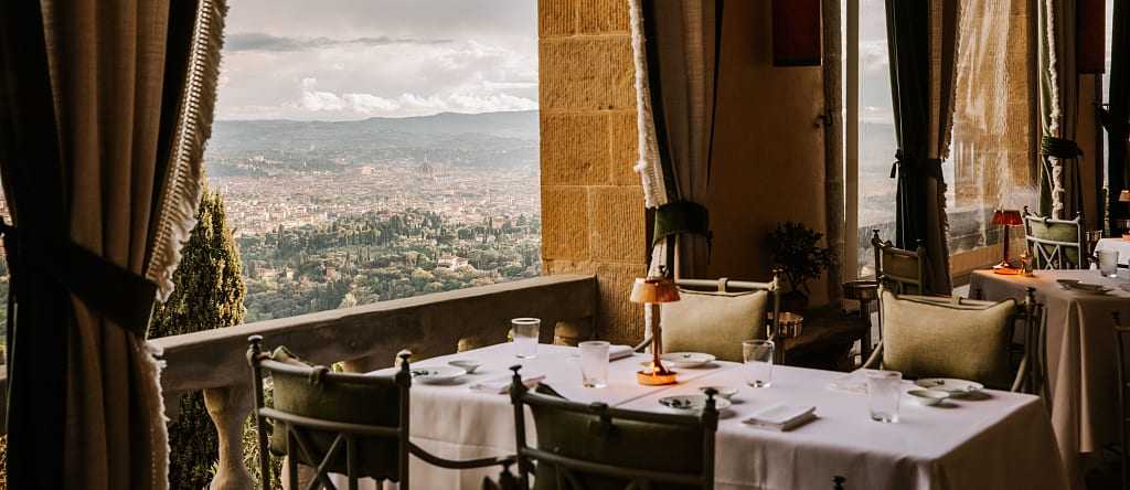 Ristorante San Michele, overlooking Florence. Photo Courtesy of: © Belmond. Ristorante San Michele, overlooking Florence. Photo Courtesy of: © Belmond.