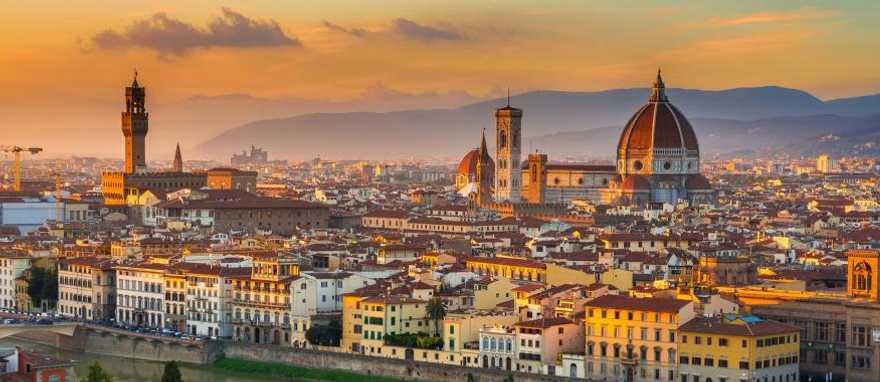 Skyline of Florence, Italy with the Cathedral of Santa Maria del Fiore Dome Skyline of Florence, Italy with the Cathedral of Santa Maria del Fiore Dome