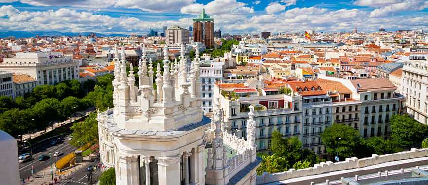 Madrid, city view from the Cibeles Palace, Spain Madrid, city view from the Cibeles Palace, Spain