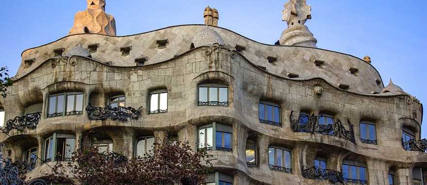 The whimsical architecture of Casa Mila, home designed by Antoni Gaudí, Barcelona, Spain The whimsical architecture of Casa Mila, home designed by Antoni Gaudí, Barcelona, Spain