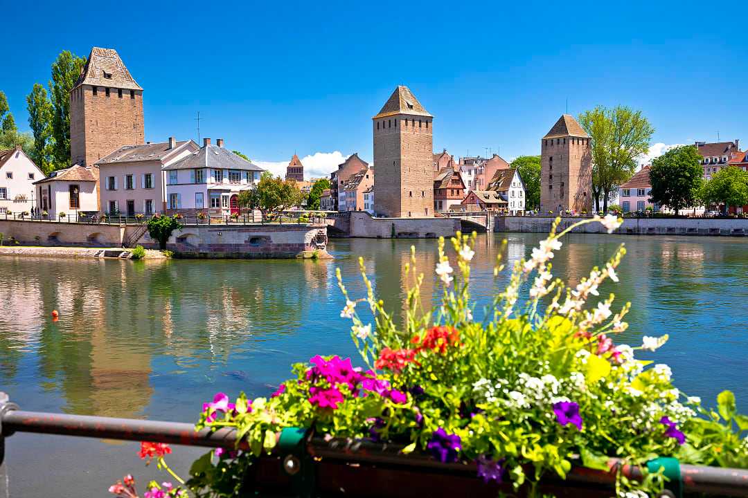 Traditional Alsatian village in France