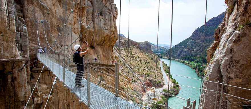 © Lolo Vasco/ Tramagestión/ Turismo Andaluz Caminito del Rey, The Little King's Path in Malaga, Spain.
