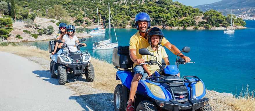 Family on ATV tour in Greece Family on ATV tour in Greece