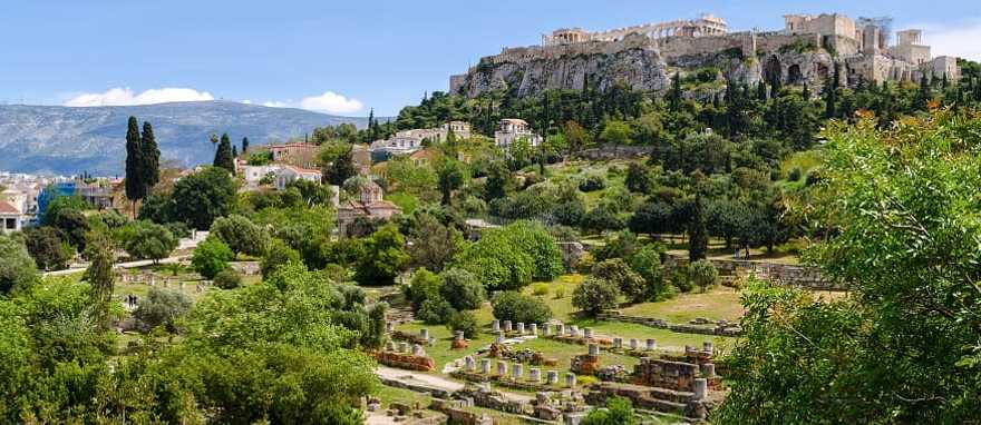 View of the Acropolis and the ancient Agora of Athens, Greece View of the Acropolis and the ancient Agora of Athens, Greece