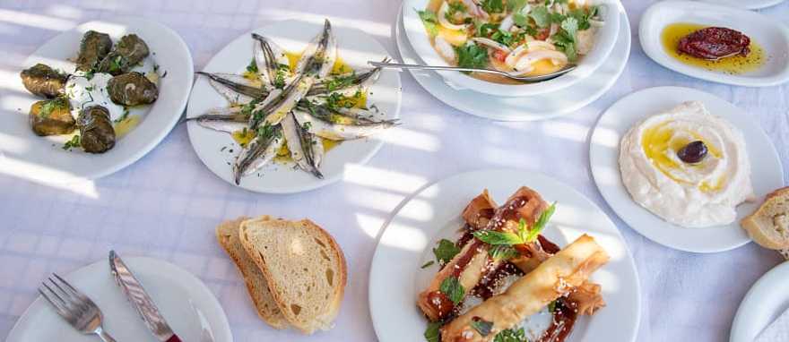 Santorini, Greece Alfresco culinary experience on Santorini, Greece