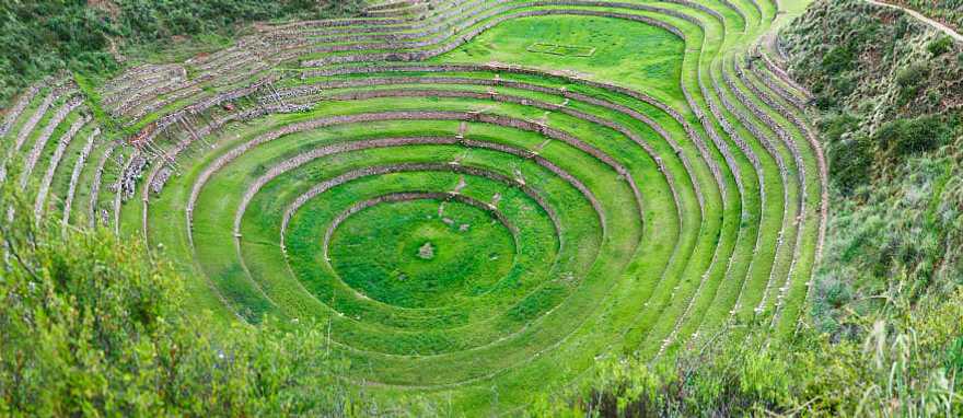 Ancient Inca circular terraces in Peru Ancient Inca circular terraces in Peru